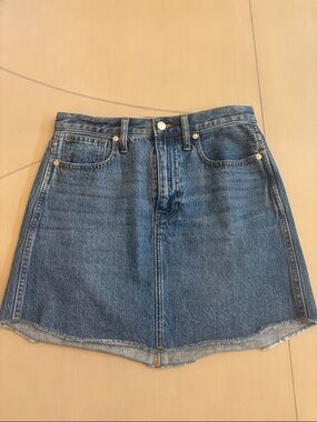 Madewell Classic Denim Mini Skirt in Blue